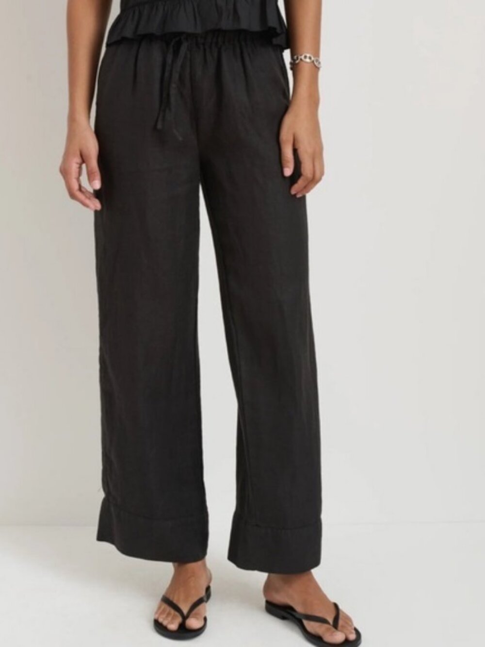 Alex Mill Riley Pant in Navy - 100% linen